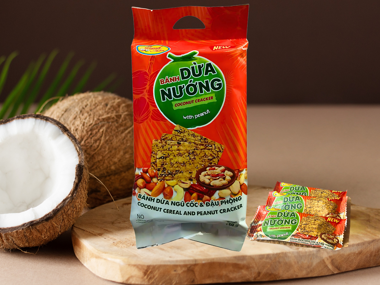 Bánh dừa ngũ cốc vị đậu phộng