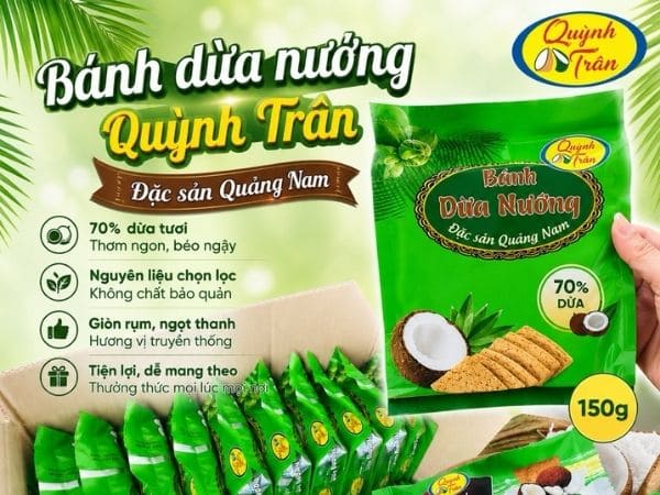 Bánh Dừa Nướng Quỳnh Trân – Đặc Sản Đà Nẵng