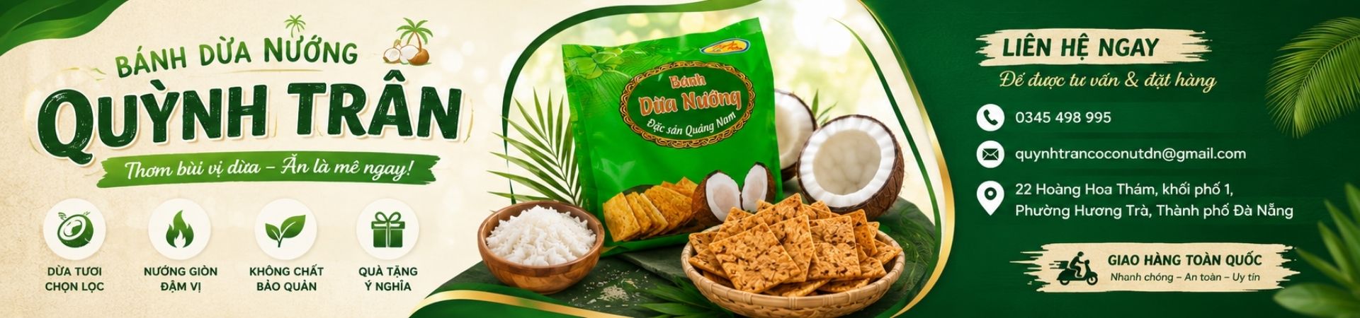 bánh dừa nướng quỳnh trân đà nẵng