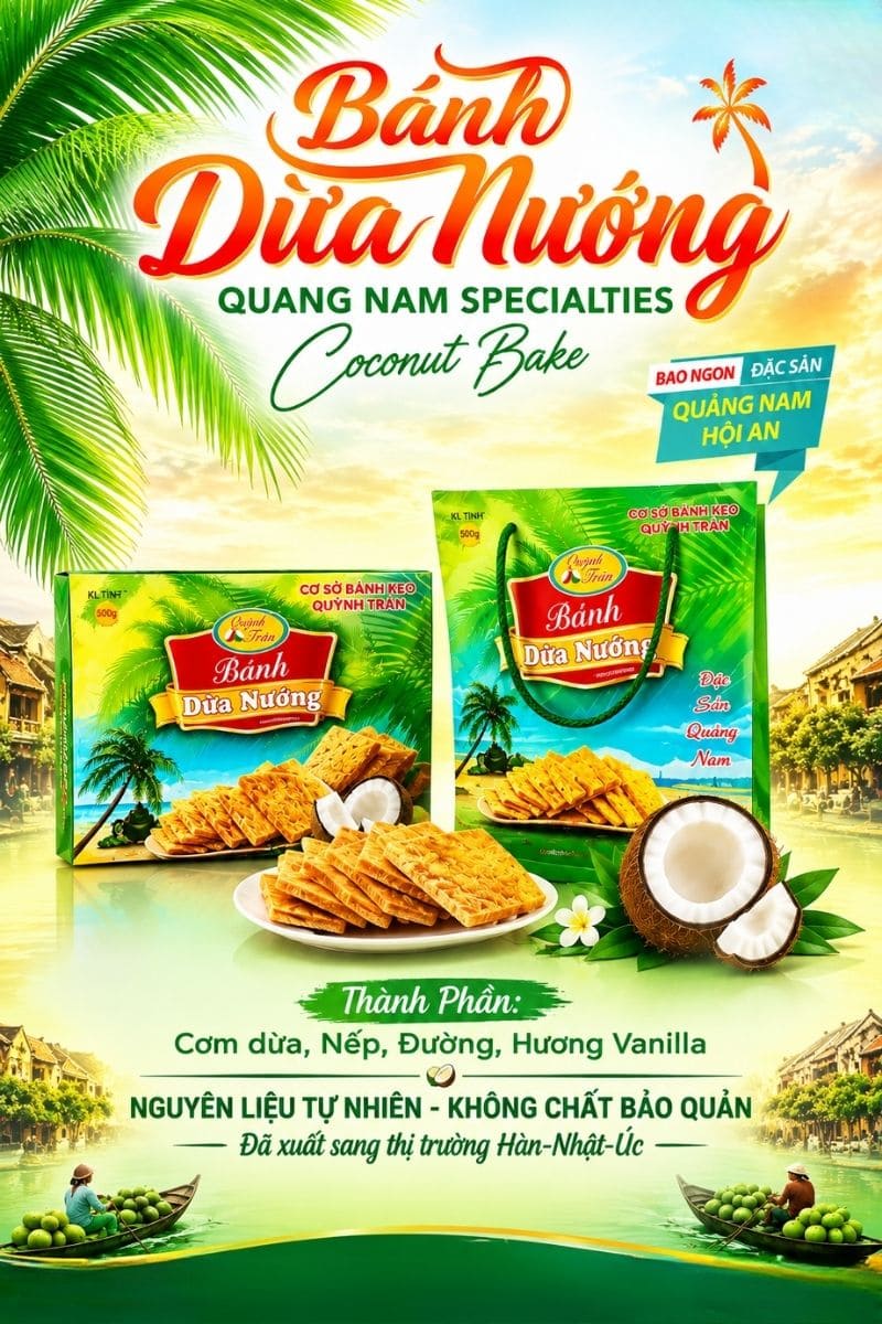 bánh dừa nướng quỳnh trân đà nẵng